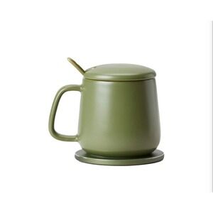 Speaqua Heating Coffee Mug with 15W Wireless Phone Charger 12oz Dark Green NEW